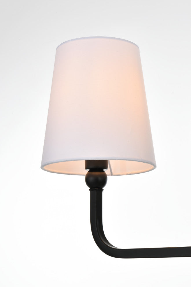 3 Light Black And Clear Bath Sconce