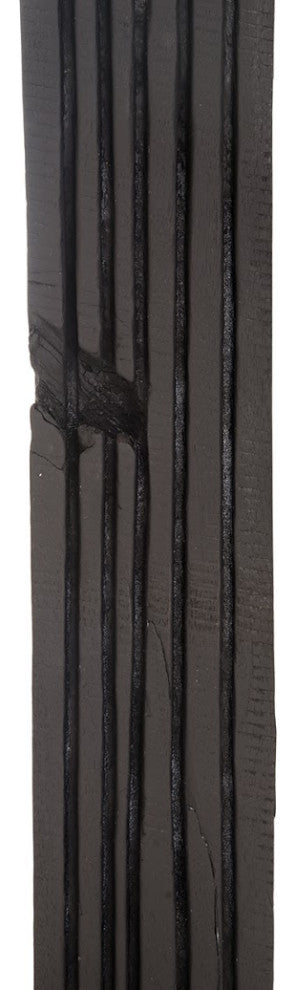 Black Wood Abstract Sculpture, 6x5x82"