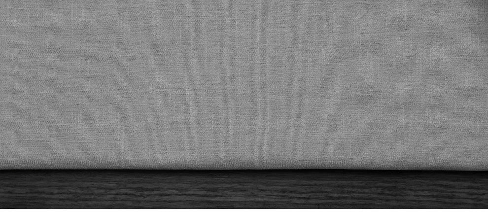 Alfie Linen Textured Fabric Upholstered Bed, Gray, Queen