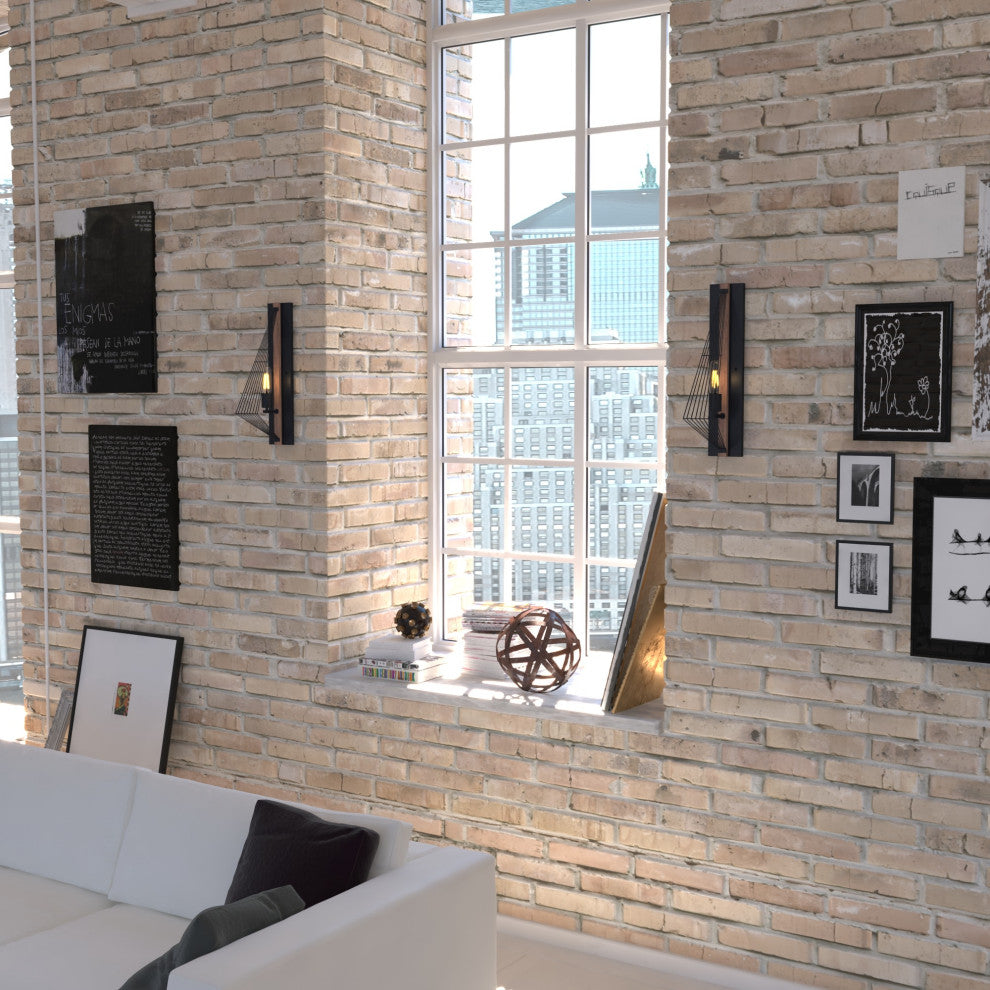 Vaxcel Lighting W0252 Dearborn 1 Light 21-1/2"H Wall Sconce - Burnished Oak /