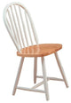 Benzara BM172187 Dining Chair, White And Brown Set of 4