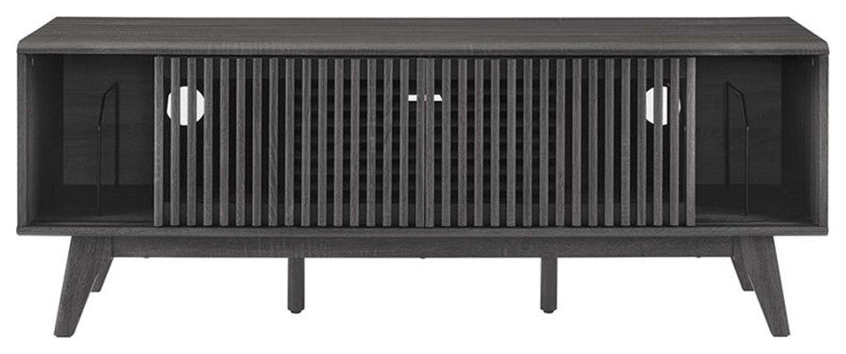 Modway Iterate Modern Wood TV Stand for TVs up to 65" in Charcoal
