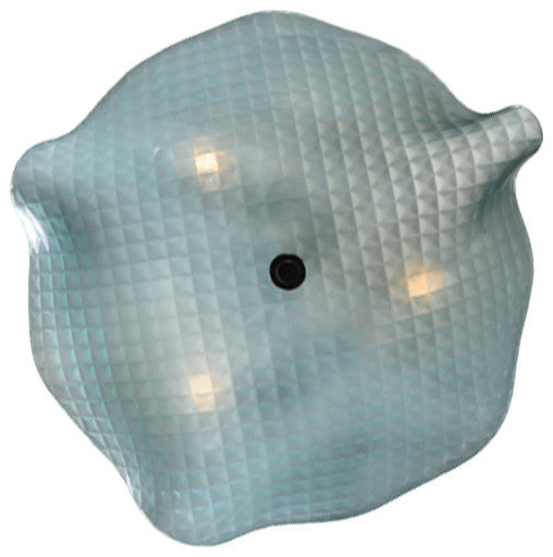 13 Wide Metro Organic Art Glass Window Pane Flushmount