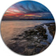 Colorful Sky And Dark Rocky Sydney Coast, Seashore Round Wall Art, 23"