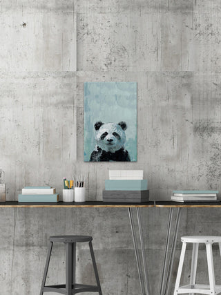 "What up Panda" Painting Print on Wrapped Canvas, 30"x45"