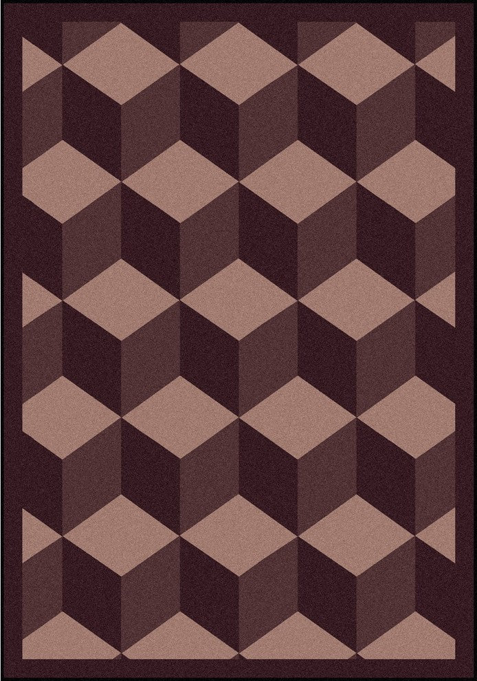 Kaleidoscope Rug, Highrise, 5'4"x7'8", Plum
