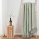 Tweed Knitted Throw Blanket, Silver, 60"x80"