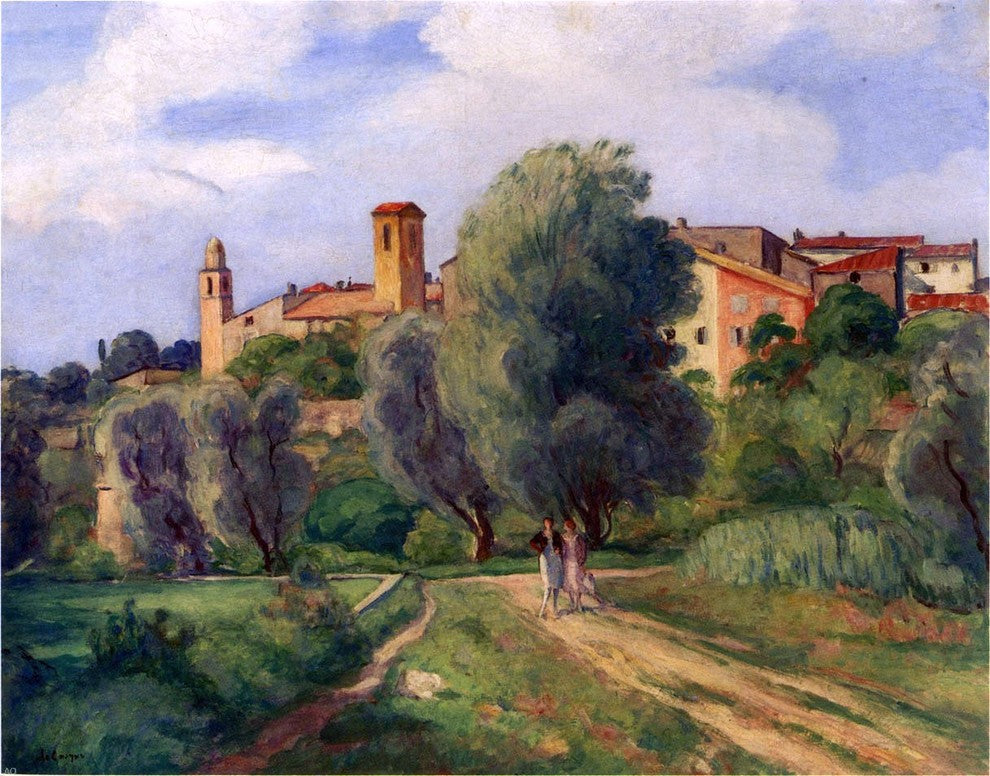 Henri Lebasque Two Women Taking a Walk, 20"x25" Gallery Wrapped Canvas Print