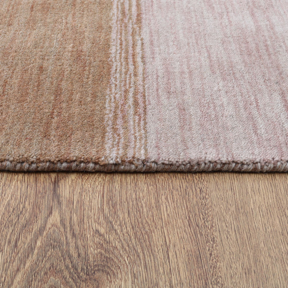 HAND KNOTTED LOOM WOOL ECO-FRIENDLY AREA RUGS - Rectangle, Beige, Contemporary