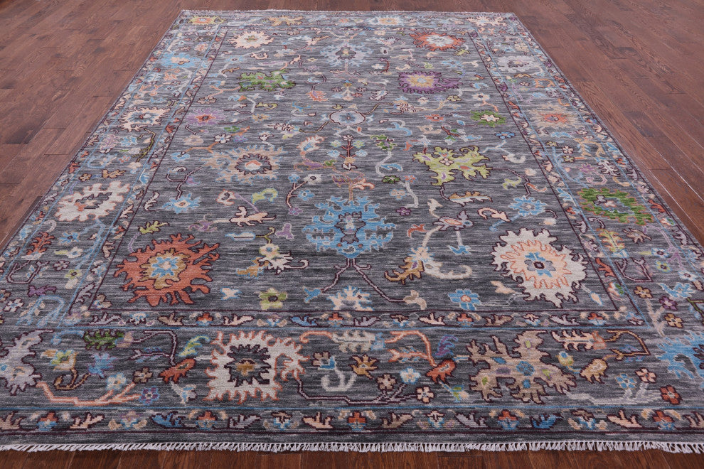 Handmade Turkish Oushak Wool Rug 9' 4" X 12' 0" - Q15689