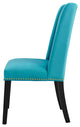 Dining Chair, Nailhead, Set of 2, Blue, Velvet, Modern, Cafe Bistro Hospitality
