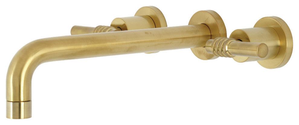 KS8027ML Two-Handle Wall Mount Tub Faucet, Brushed Brass