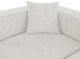 Cube Upholstered Modular Sectional, Cream, 6-Piece: 3 Armless Chair, 2 Corner Chair, 1 Ottoman, Linen Texured Fabric