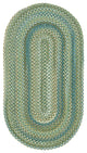 Capel Kill Devil Hill Dark Green 0210_280 Braided Rugs - 8' X 11' Oval