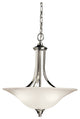 Kichler Dover 3 Light Inverted Pendant-Semi Flush in Brushed Nickel