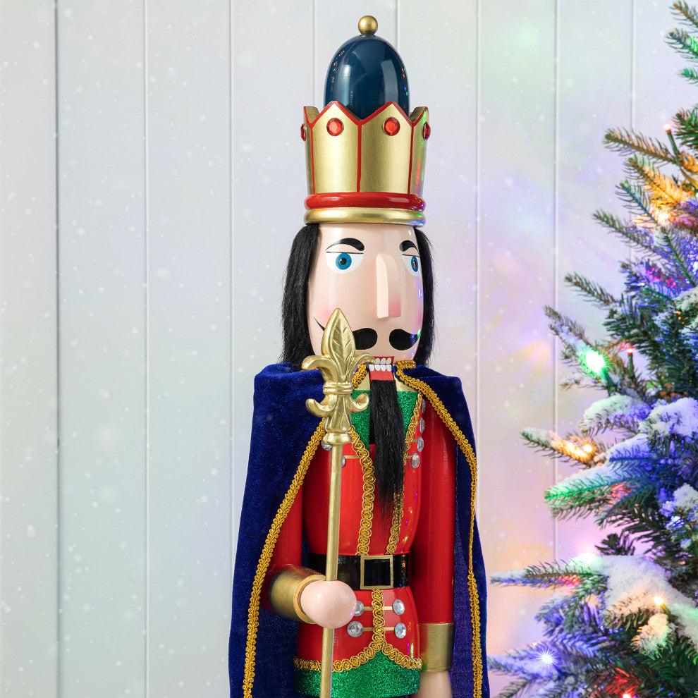 36"H Wooden Christmas King Nutcracker
