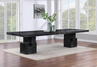 Anzio Oak Veneer Dining Table, Black
