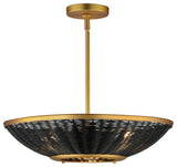 Maxim 14462BR Rattan 3 Light 20"W Pendant - Natural Aged Brass