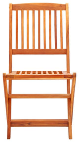 Vidaxl Folding Garden Chairs, Set of 2, Solid Eucalyptus Wood