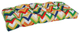 42"X19" U-Shaped Patterned Polyester Tufted Settee/Bench Cushion, Resort Garden