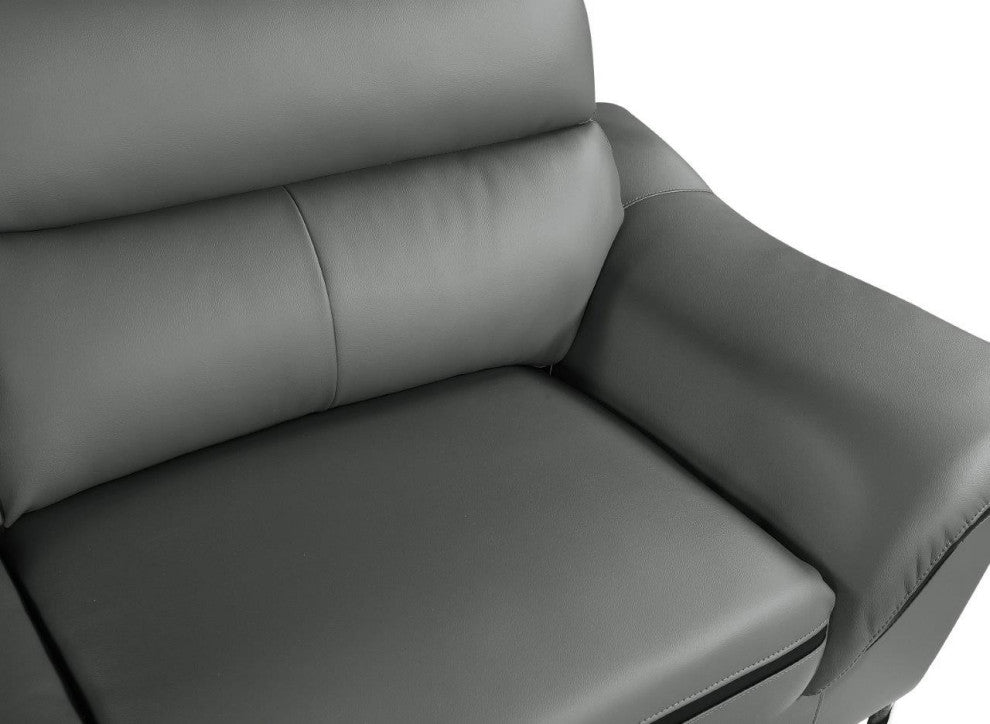 Giuliano Contemporary Premium Leather Match Chair Gray