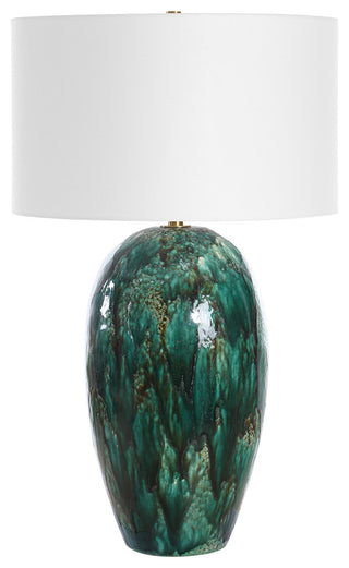 Uttermost Ceralene Green Table Lamp