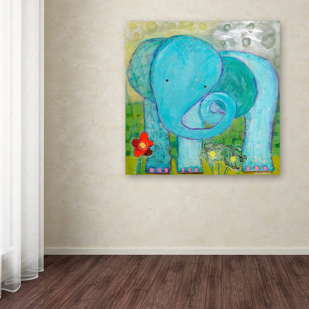 Wyanne 'All Is Well Elephant' Canvas Art, 24"x24"
