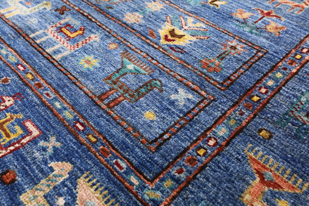 3' 6" X 4' 11" Persian Gabbeh Tribal Handmade Rug Q10823