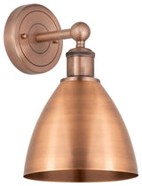 Metal Bristol 1-Light 8" Sconce, Antique Copper Shade