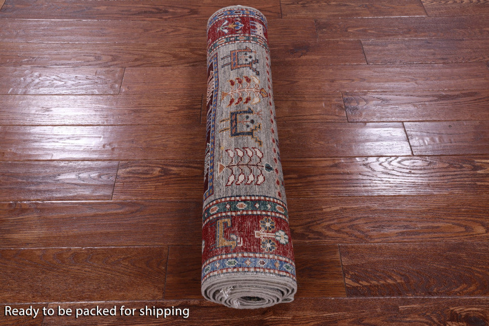2' 10" X 9' 9" Persian Gabbeh Tribal Handmade Wool Runner Rug Q10468