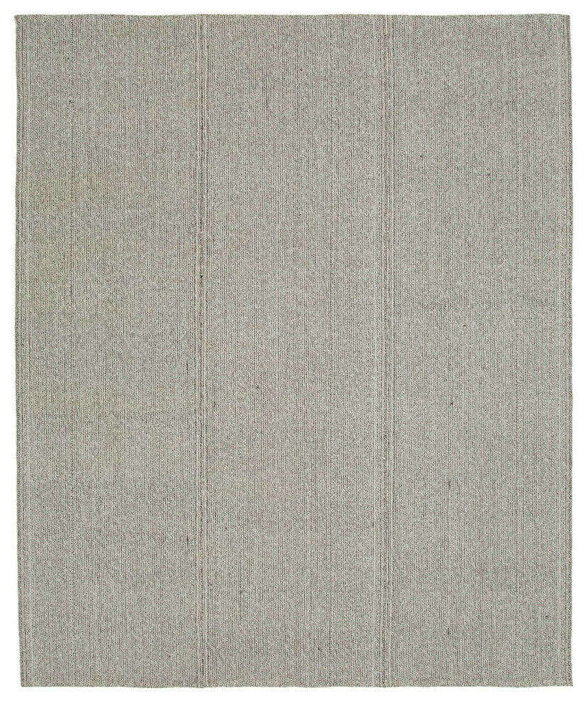 Rug N Carpet - Handmade Turkish 7' 9'' x 9' 3'' Modern Design Wool Kilim Rug