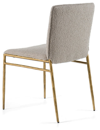 Modrest Atlanta Modern Beige Fabric and Brass Dining Chair
