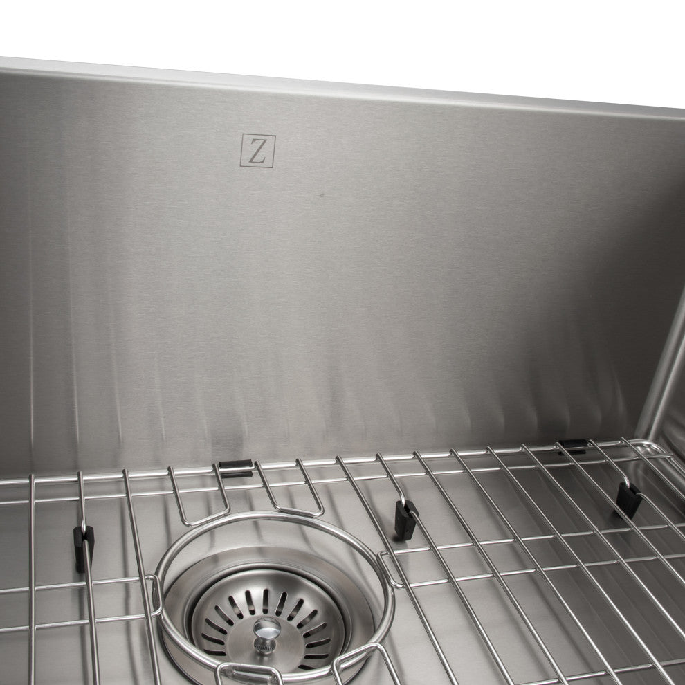 ZLINE Undermount Single Bowl Sink in Stainless Steel with Bottom Grid