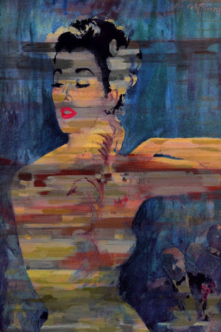 "Bright Red Lips" Painting Print on Wrapped Canvas, 20x30