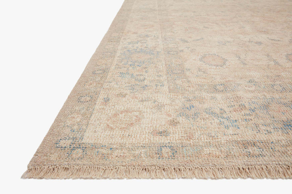 Priya PRY-05 Natural/Blue 9'3"x13' Area Rug