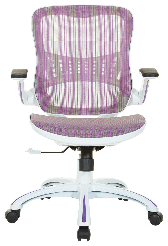 Riley Office Chair With Black Mesh, Purple