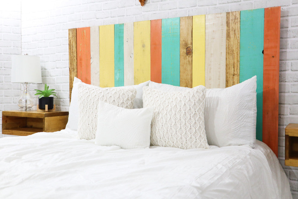 Handcrafted Headboard, Leaner Style, Summer Mix, Twin