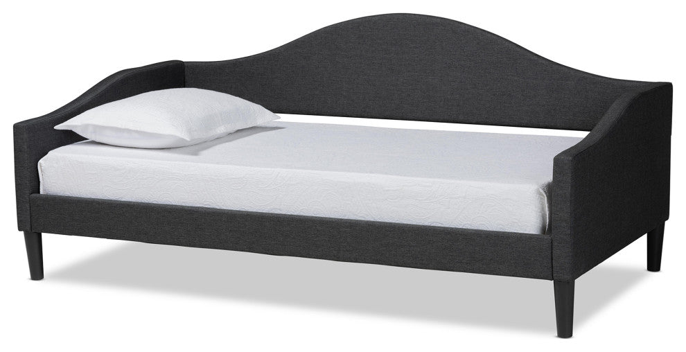Selena Modern Upholstered Full Size Daybed, Charcoal