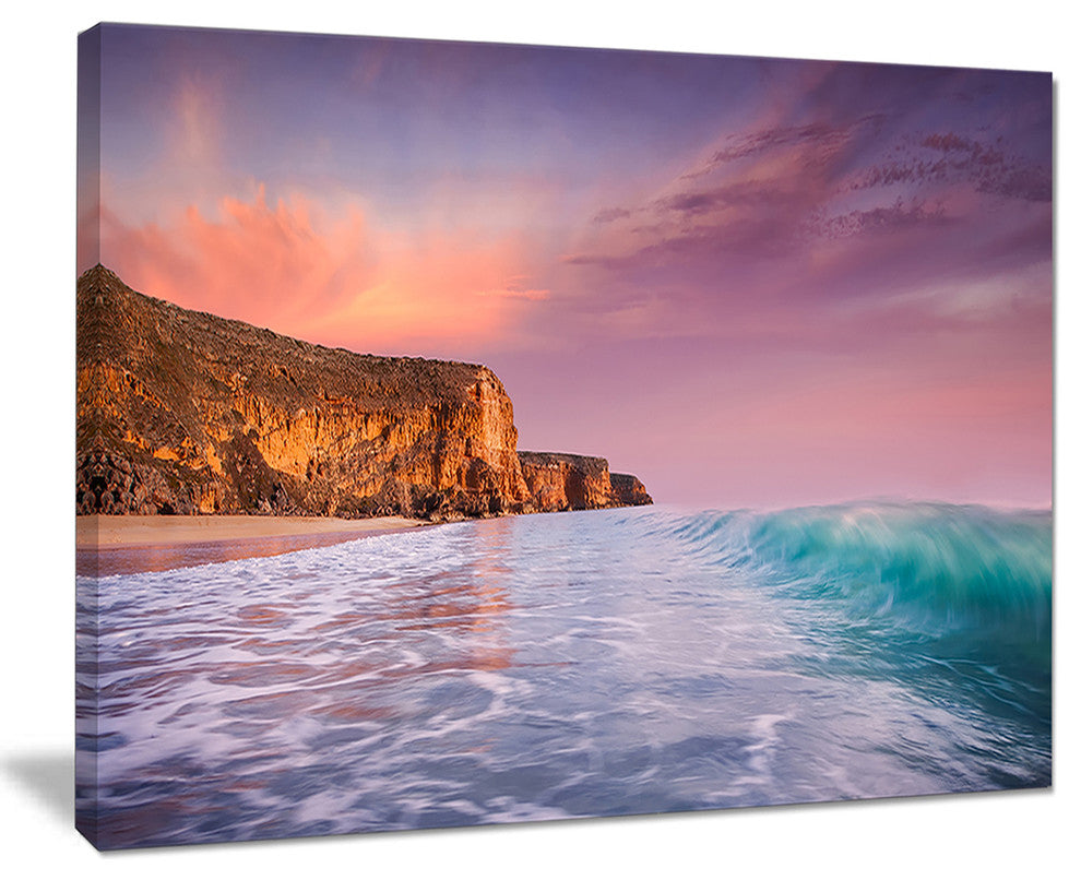 "Beautiful Paradise Sunset" Extra Large Seascape Art Canvas, 40"x30"