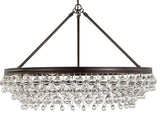 Calypso 6 Light Crystal Teardrop Bronze Chandelier