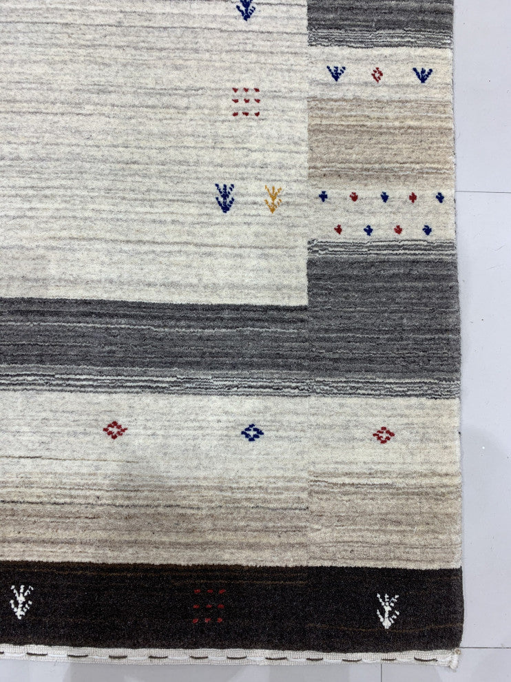 Multi-Colored Transitional Modern Gabbeh Area Rug