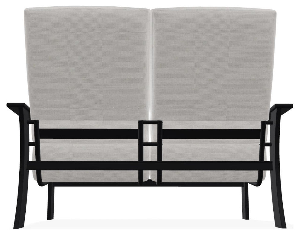 St. Catherine Deep Seat Outdoor Loveseat, Tabloid Cloud/Black