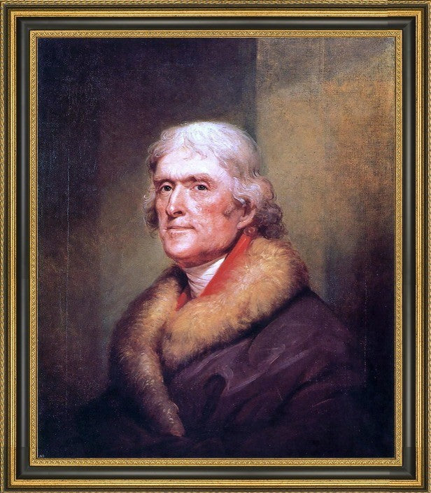 Rembrandt Peale Thomas Jefferson Framed Premium Canvas Print, 16"x20"
