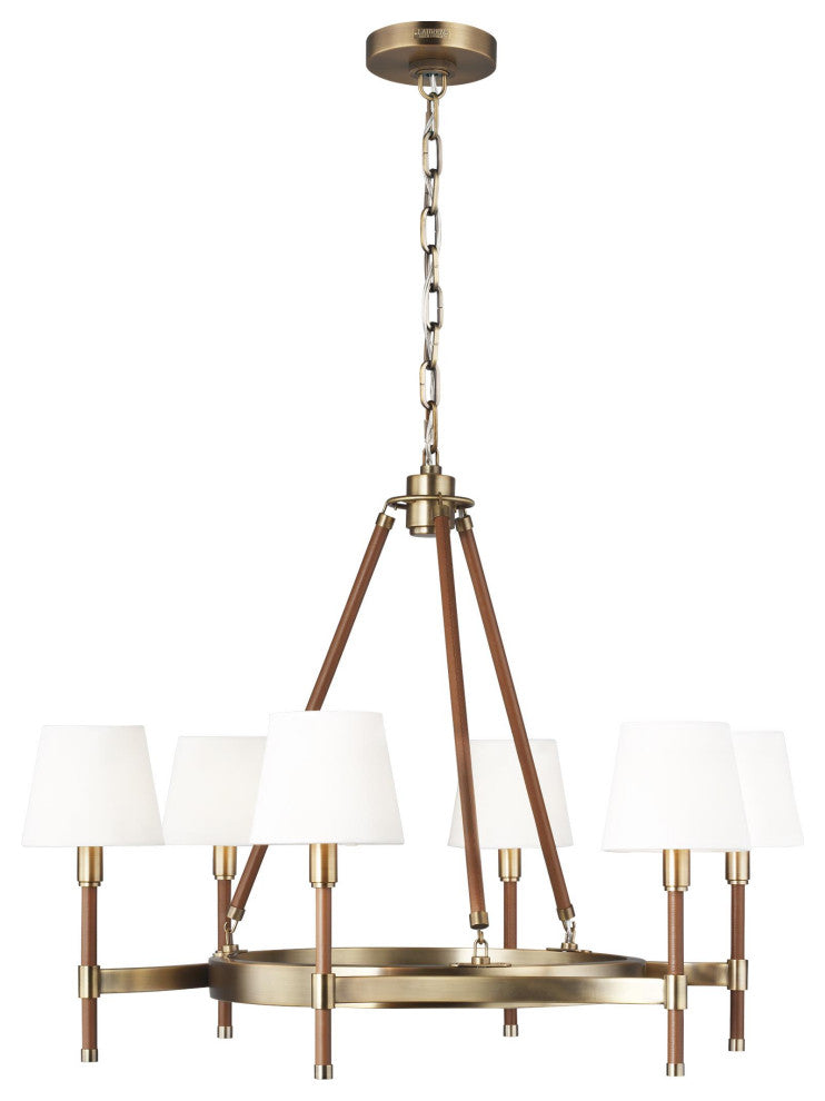 Katie Medium Chandelier, Time Worn Brass