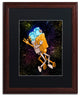 'Robo Love' Matted Framed Art, Wood Frame, Black Matte, 20x16
