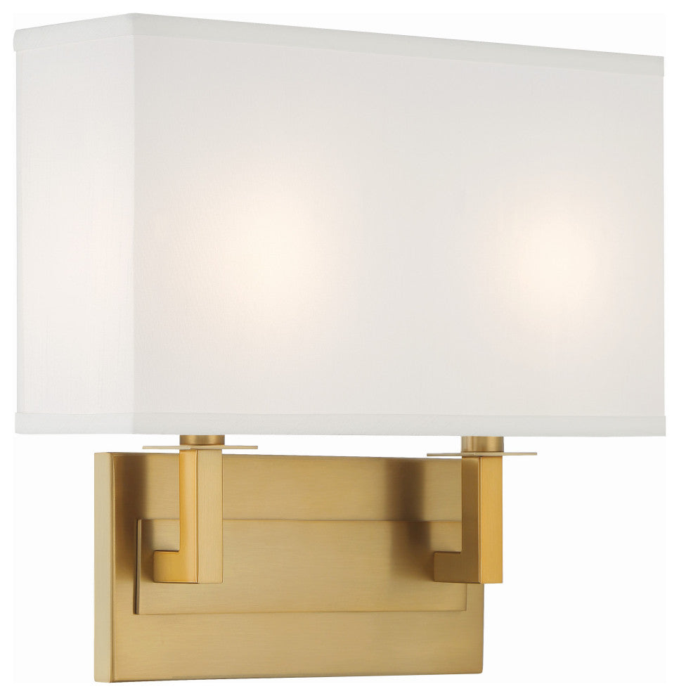 Crystorama Durham 2 Light Vibrant Gold Sconce