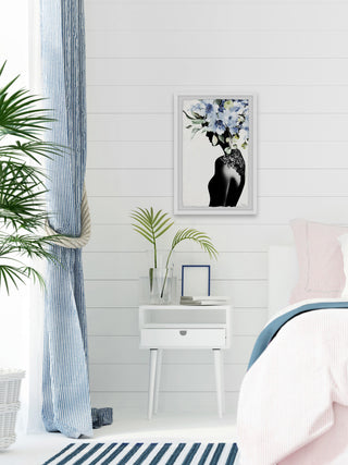 "Midnight Bloom" Framed Painting Print, 30"x45"