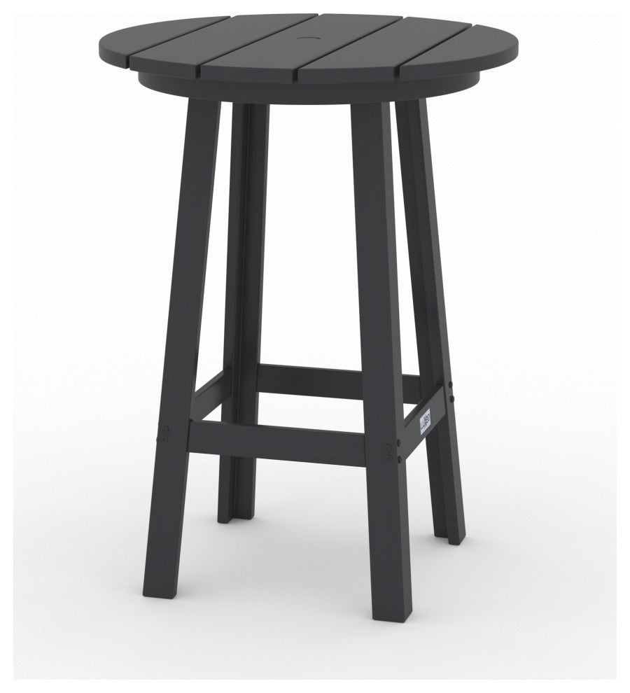 LuXeo Bailey-Cabo Round Counter 3-Piece Set, Gray