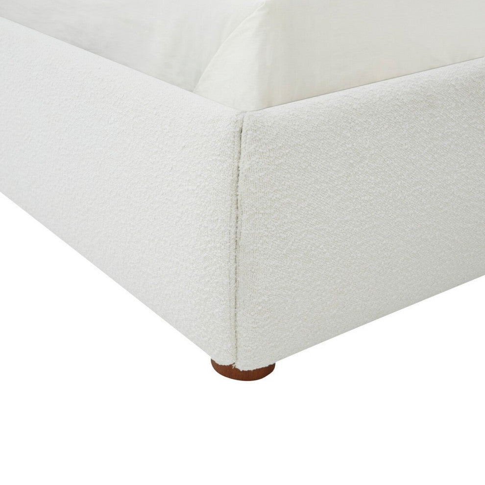 Safavieh Couture Callahan Boucle Bed, Ivory, King