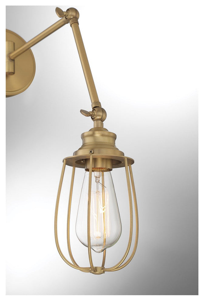 Savoy House Meridian 1-Light Wall Sconce M90022NB, Natural Brass